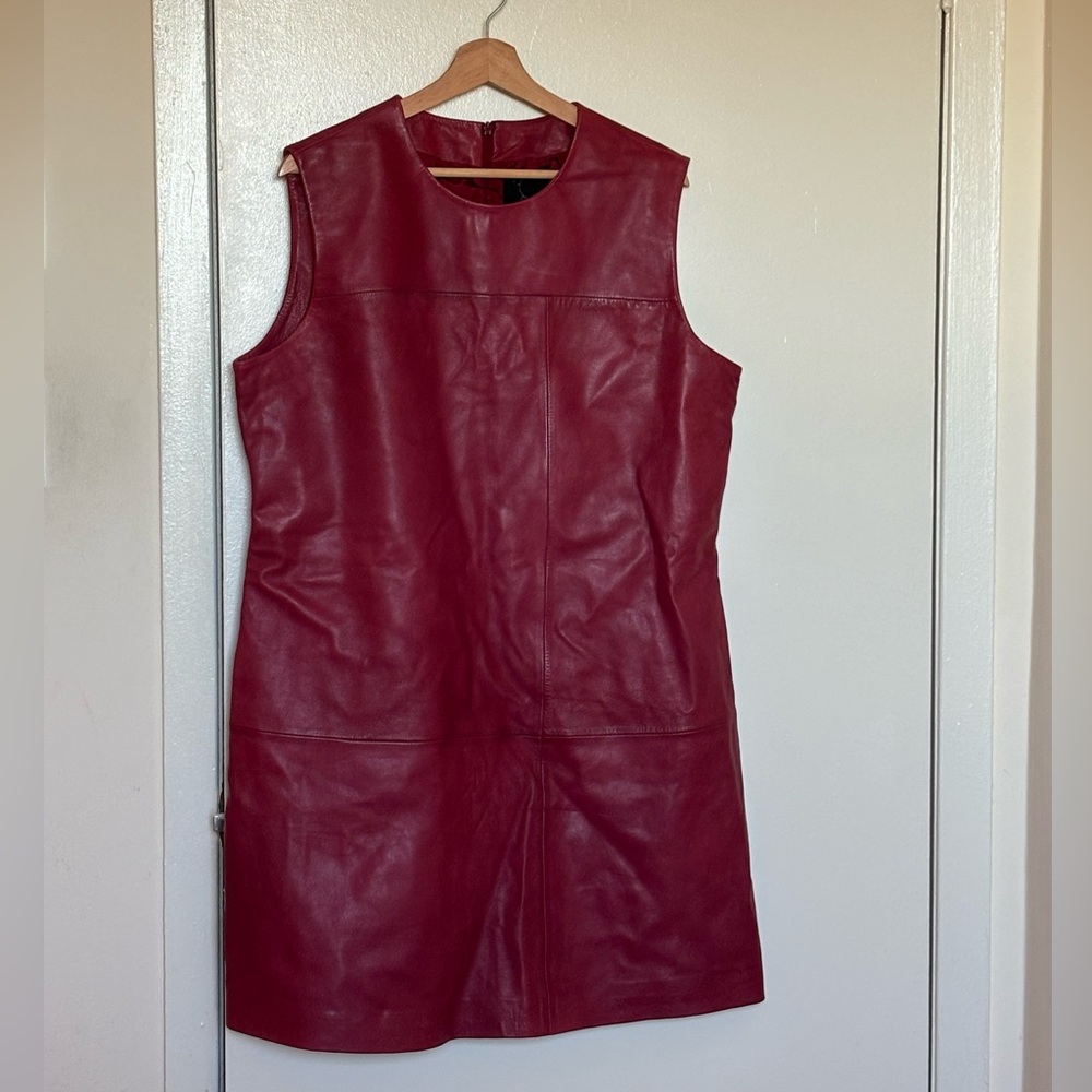 Bod & Christensen Burgundy Leather Dress